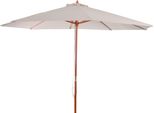 Ombrellone Florida, Ombrellone Da Giardino, Ø 3,5M Poliestere/Legno 7Kg ~ Crema