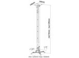 Supporto Da Soffitto Reflecta Tapa L 700-1200Mm Argento