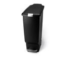 Simplehuman Cestino A Pedale Stretto Da 40 Litri, Plastica Nera - 16,5X16,5X28 Cm; CW1361