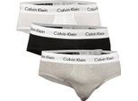 3 Slip Calvin Klein Mod. U2661G Nero/Grigiobianco Taglia: S