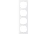 Merten MEG4040-3619 Cornice M-Pure, A 4 Ingressi, Bianco Polare, M-Pure