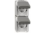 Presa A Spina Doppia Merten Schuko. MEG2329-8029 Grigio Chiaro Aquastar MEG2329-8029 MEG2329-8029 (MEG2329-8029)