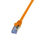 Logilink Professional CQ3028S Cavo Patch Logilink, Cat. 6A, S/Ftp, 0,5 M, Arancio