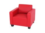 Poltrona Lyon, Pelle Finta ~ Rosso