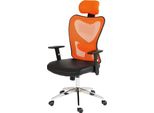 Sedia Da Ufficio Professionale Atlanta, Sedia Girevole Executive Da Scrivania, Similcuoio ~ Arancione