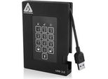 Apricorn Aegis Padlock Fortress - 256 Gb - Usb - 3.2 Gen 1 (3.1 Gen 1) - 180 Mb/S - Schwarz