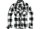 Brandit - Camicia Checked Flanell Weiß / Schwarz - Xl