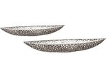 Ciotola Casablanca, "Purley"", Metallo, Colore Argento, , L. 16 Cm, L. 60 Cm, H. 7 Cm 74130"