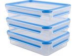 Emsa 515645 Recipiente Per Cibo Rettangolare Scatola 1,2 L Trasparente 3 Pz