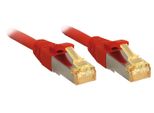 Lindy - Cavo Patch - RJ-45 (M) - RJ-45 (M) - 3,0 M - Sftp - Cavo Grezzo Cat.7 - Stampato, Senza Alogeni - Rosso (47295)