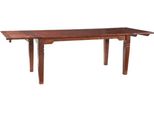 MASSIVMOEBEL24 | Tavolo Da Pranzo Allungabile In Legno Di Acacia 160X90X76 Nougat Laccato Oxford #120