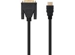 Nanocable 10.15.0502 Cavo Video Adattatore 1,8 M Dvi Hdmi Nero