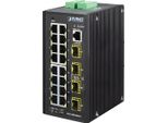 Planet IGS-20040MT - Switch - Gestito - 16 X 10/100/1000 + 4 X Gigabit Sfp - Un Din-Schiene Montierbar, Montabile A Parete