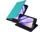 Cadorabo Cover Per Nokia Lumia 1320 Cover Protettiva In Turchese Custodia Per Cellulare Cover Chiusura Magnetica