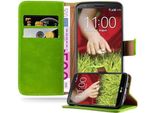 Cadorabo Cover Per Lg G2 Cover Protettiva In Verde Cover Per Cellulare Cover Libro Custodia