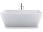 Duravit Durasquare Baignoire En Pose Libre, 2 Pentes De Dos, Avec Garniture D'éCoulement, 1850X850Mm, Blanc Mat, 700430000000000, 700430000000000