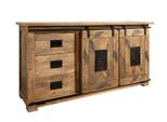 MASSIVMOEBEL24 | Credenza In Legno Di Mango 150X45X80 Mango Naturale Laccato Railway #100