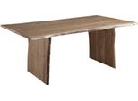 MASSIVMOEBEL24 | Tavolo Da Pranzo In Legno Di Acacia 220X100X76 Acacia Naturale Laccato Pure Acacia #116
