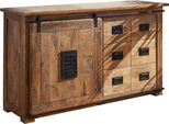 MASSIVMOEBEL24 | Credenza In Legno Di Mango 140X45X85 Mango Naturale Laccato Railway #121