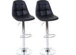 Set Di 2 Sgabelli Da Bar HWC-A67, Sgabello Da Banco, Certificato Mvg ~ Nero, Similpelle