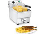 Friggitrice Elettrica Royal Catering - 10 L - 3000 W - Rubinetto Di Scarico -