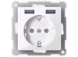 Merten Presa 1F Polws Glz Up +Erh.Bs Horiz Usb IP20