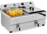 Royal Catering Friggitrice Elettrica Doppia - 2 X 13 L - 6400 W - Rubinetto Di Scarico -