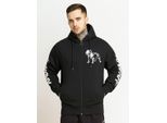 Felpa Amstaff Logo 2.0 Ziphoodie Uomo - Schwarz/Weiß - 2XL