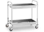 Carrello Di Servizio Royal Catering - Acciaio Inox - 2 Vassoi - Ripiani: 83 X 43 Cm - 320 Kg -