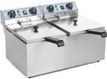 Royal Catering Friggitrice Elettrica Doppia - 2 X 13 Litri - 6400 W - Timer
