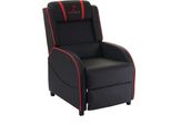 Poltrona Tv HWC-D68, Hwc-Racer Poltrona Tv Reclinabile Poltrona Da Gioco, Similpelle ~ Nero/Rosso