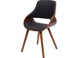 Sedia Da Pranzo HWC-D23, Sedia Da Cucina, Design Retrò ~ Ecopelle Nera