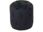 Sgabello HWC-D22, Sgabello Pouf, 42X39Cm Mvg ~ Velluto Nero