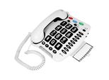 Geemarc, Telefono Senior Amplificato Senior A Parete, Bianco