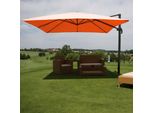 Ombrello Semaforo Gastronomico HWC-A96, Ombrellone, 3X4M (Ø5M) Poliestere/Alluminio 26Kg ~ Terracotta Senza Supporto