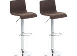 Set Di 2 Sgabelli Da Bar Hoover In Tessuto Cromato