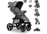 Lionelo Annet Passeggino Con Posizione Reclinabile Pieghevole Grigio Scuro