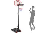 Canestro Da Esterno Costway, Supporto Per Pallacanestro Regolabile In Altezza Da 180 A 210 Cm, Impianto Per Pallacanestro Con Supporto E Ruote, Impianto Per Pallacanestro Per Bambini E Adulti