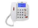 Brondi Bravo 90 Telefono Fisso Per Anziani Bianco Con Lcd E Vivavoce