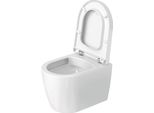 Duravit Me By Starck Wc Suspendu, Compact, Rimless, à Fond Creux, Durafix Inclus, 370X480Mm, 2530092600, 2530092600