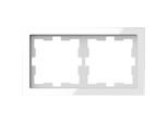 Merten Frame 2-Gang Cover System Design White MEG4020-6520 Copertura Telaio Vetro