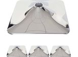 Set Di 4 Piastre Per Piedi Piede Per Sgabello Da Bar Sgabello Da Bar Sedia Girevole Sedia Da Pranzo, Rettangolare Cromato Ø 37,5 Cm