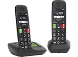 Gigaset E290A Duo - Telefono Cordless - Segreteria Telefonica Con Id Chiamante - Eco Dect\Gap - Nero + H Supplementare