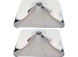 Set Di 2 Piastre Per Piedi Piede Per Sgabello Da Bar Sgabello Da Bar Sedia Girevole Sedia Da Pranzo, Rettangolare Cromata Ø 37,5 Cm