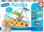 Educa Baby Puzzle 2 Veicoli 2X2/2X3/4 Teile