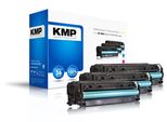 Kmp H-T196CMY Multipack - Confezione Da 3 - Giallo, Ciano, Magenta - Compatibile - Cartuccia Di Toner (Alternativa A: Hp 305A, Hp CE411A, Hp CE412A, Hp CE413A)