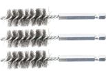 Bgs Spazzola In Acciaio 17 Mm Esagono Esterno 6,3 Mm (1/4") 3 Pezzi - 3078-17-S"