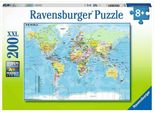 Ravensburger 12890 Puzzle Il Mondo 200 Pezzi Xxl
