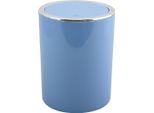 Msv Serie Bagno "Aspen"" Design Bidone Per Cosmetici Bidone A Pedale Bidone Con Coperchio Basculante Bidone Per Rifiuti 6 Litri (ØXh): Circa 18,5 X 26 Cm Blu Pastello"
