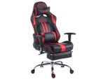 Clp Racing Gaming Sedia Da Ufficio Limit V2 In Ecopelle, Regolabile In Altezza E Girevole, Nero/Rosso Con Poggiapiedi